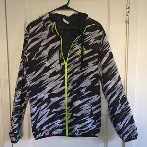 Adidas Black and Gray Athletic Jacket with Camouflage Pattern